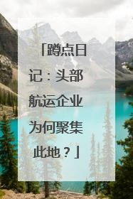 蹲点日记：头部航运企业为何聚集此地？