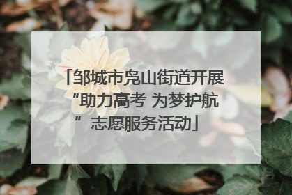 邹城市凫山街道开展“助力高考 为梦护航”志愿服务活动