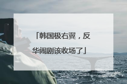 韩国极右翼，反华闹剧该收场了