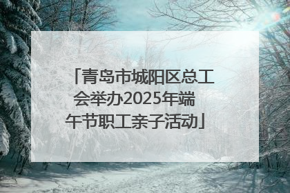 青岛市城阳区总工会举办2025年端午节职工亲子活动