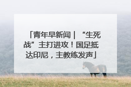 青年早新闻｜“生死战”主打进攻！国足抵达印尼，主教练发声