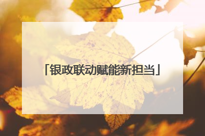 银政联动赋能新担当