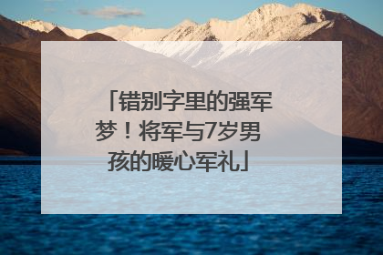 错别字里的强军梦！将军与7岁男孩的暖心军礼