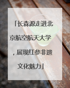 长森源走进北京航空航天大学，展现红参非遗文化魅力