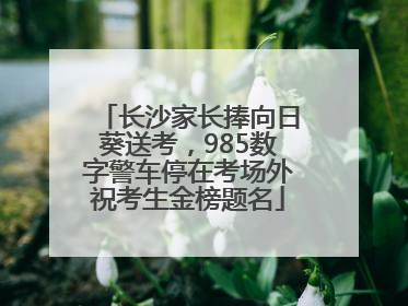 长沙家长捧向日葵送考，985数字警车停在考场外祝考生金榜题名