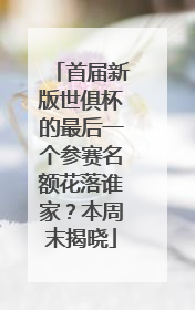 首届新版世俱杯的最后一个参赛名额花落谁家？本周末揭晓