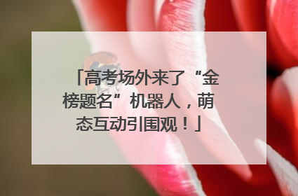 高考场外来了“金榜题名”机器人，萌态互动引围观！
