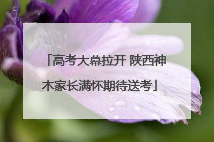 高考大幕拉开 陕西神木家长满怀期待送考