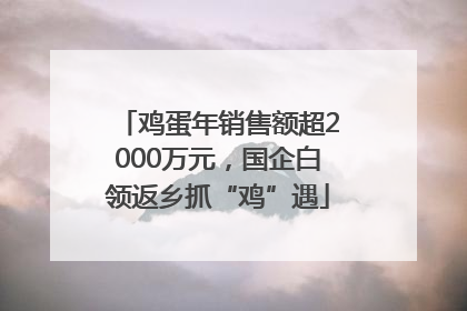 鸡蛋年销售额超2000万元，国企白领返乡抓“鸡”遇