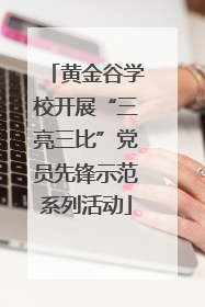 黄金谷学校开展“三亮三比”党员先锋示范系列活动
