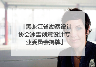 黑龙江省勘察设计协会冰雪创意设计专业委员会揭牌