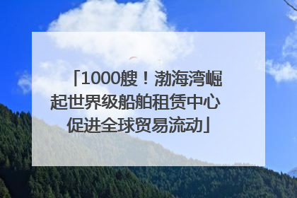 1000艘！渤海湾崛起世界级船舶租赁中心 促进全球贸易流动