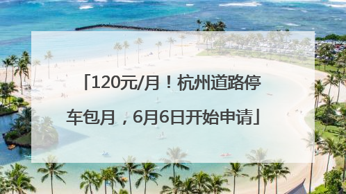 120元/月！杭州道路停车包月，6月6日开始申请