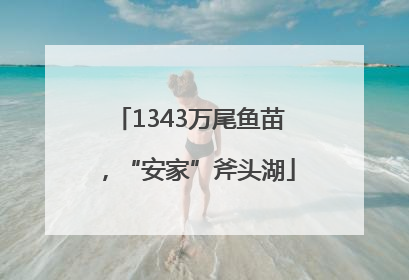 1343万尾鱼苗，“安家”斧头湖