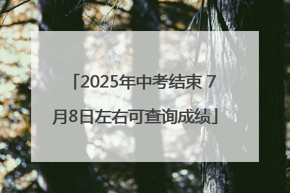 2025年中考结束 7月8日左右可查询成绩