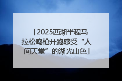 2025西湖半程马拉松鸣枪开跑感受“人间天堂”的湖光山色