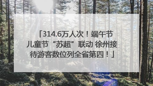 314.6万人次！端午节儿童节“苏超”联动 徐州接待游客数位列全省第四！