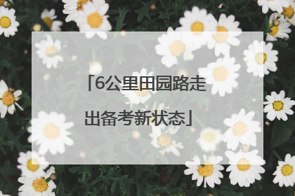6公里田园路走出备考新状态