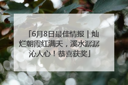 6月8日最佳情报｜灿烂朝霞红满天，溪水潺潺沁人心！恭喜获奖