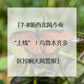 7-8级西北风今夜“上线”！乌鲁木齐多区拉响大风警报