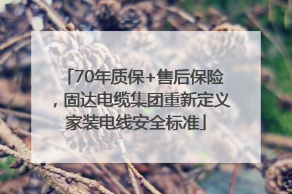 70年质保+售后保险，固达电缆集团重新定义家装电线安全标准