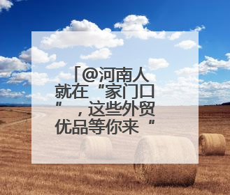 @河南人 就在“家门口”，这些外贸优品等你来“淘”