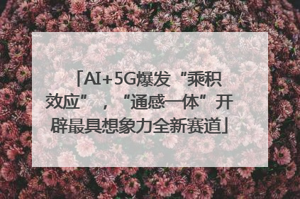 AI+5G爆发“乘积效应”，“通感一体”开辟最具想象力全新赛道