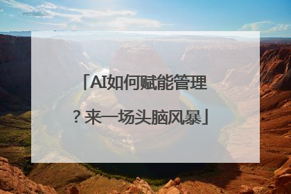AI如何赋能管理？来一场头脑风暴