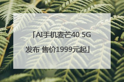 AI手机麦芒40 5G发布 售价1999元起